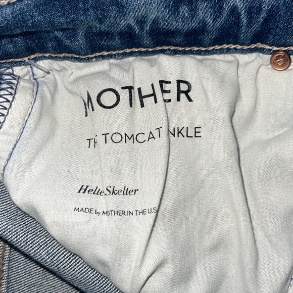 Mother Jeans The Tomcat Ankle Helter Skelter lightening bolt distressed jeans 27 - Picture 9 of 15